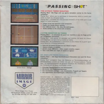 Passing Shot box cover back